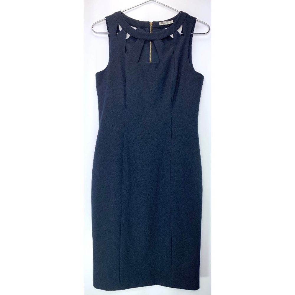 4/$25  Eliza J neck line cut outs w/ exposed back zip
